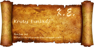 Kruty Euniké névjegykártya